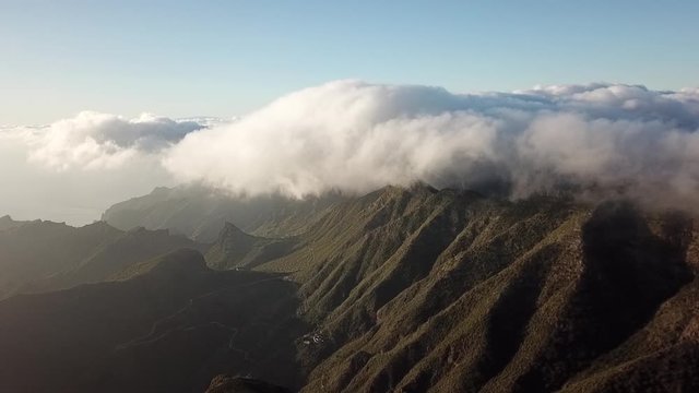 Tenerife fly with clouds