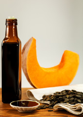 Pumpkin seed oil, orange clove, pumpkin and pumpkin seeds