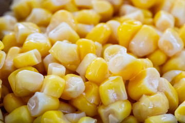 Fullframe view of corn in a bowl