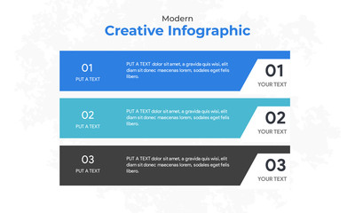 Obraz premium Creative infographic with banner shape design and number. Vector illustration eps 10.