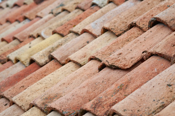 Tejado con tejas en Dubrovnik