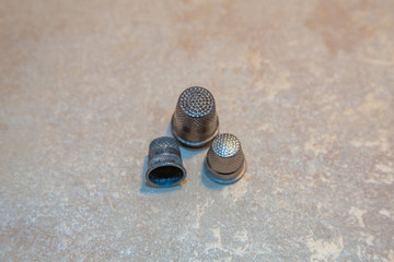 Metal vintage thimble to protect your fingers when sewing