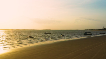 Fisherman boats in northeastern Brazil