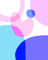 abstract overlapping shapes colorful vector art