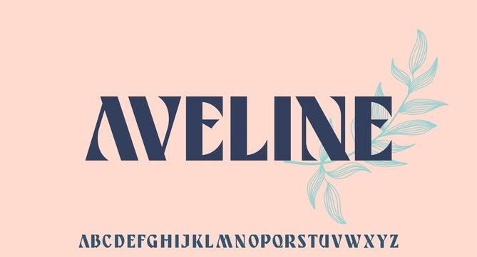 AVELINE, luxury elegant serif font represent glamour and exclusive
