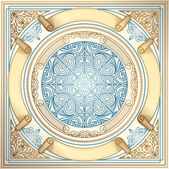 Golden ornate decorative vintage design