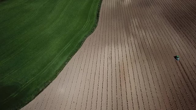 Agriculture field works from above