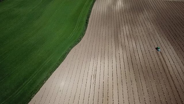 Agriculture field works from above