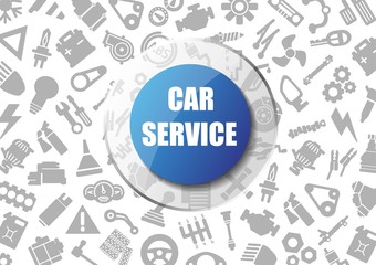 Auto parts. Car service button. Repair and service of the car.
Stock vector.
