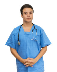 Junger Krankenpfleger oder Medizinstudent
