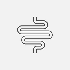 Obraz premium Intestine human organ icon isolated on white background. Vector illustration.