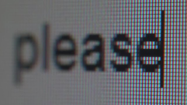 Typing phrase with mistake. Student types with errors. Macro view.