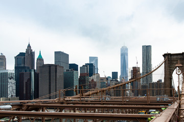 Vue de New-York depuis le pont de Brooklyn