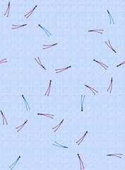 Abstract mix geometrical pattern with color backgound