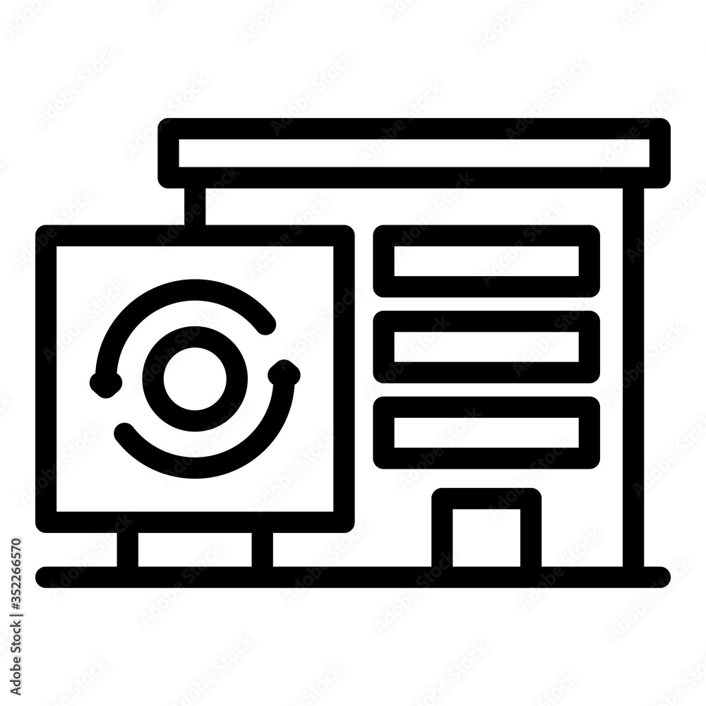 Poster garbage processing plant icon. outline garbage processing plant vector icon for web design isolated 