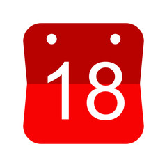 18 Event date icon, Calendar date icon