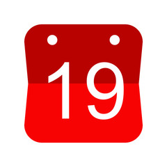 19 Event date icon, Calendar date icon