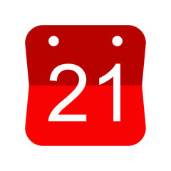 21 Event date icon, Calendar date icon