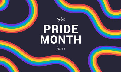 LGBT pride month . Background, poster, postcard, banner design. - 352270799