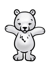 Süßer cartoon Eisbär Illustration für kinder