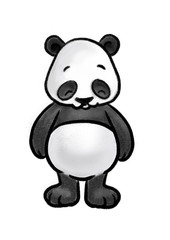 Naklejka premium Süßer cartoon Panda Bär Illustration für kinder