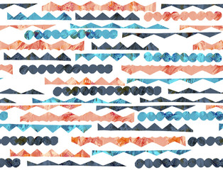 Abstract mix geometrical pattern with color backgound
