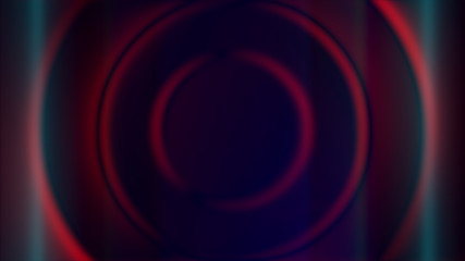 Glow Red Neon Circles with Echo Green Lines Dark Motion Background