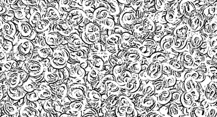 Seamless grunge texture. Monochrome repeating background. Black and white pattern of abstract elements
