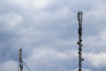 5G mobile phone tower. High Speed Broadband