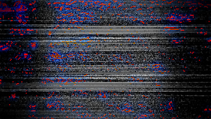 Digital Noise Screen No Signal Glitch Lines Pixels Abstract Background