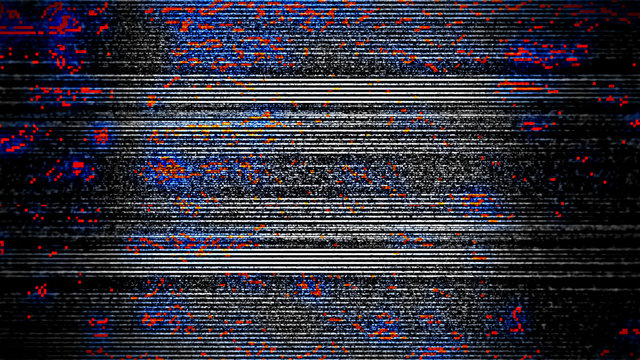 Digital Noise Screen No Signal Glitch Lines Pixels Abstract Background