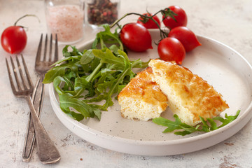 Fluffy , baked omelet, healthy Breakfast, delicious casserol