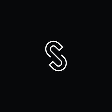  Professional Innovative Initial SJ logo and JS logo. Letter S SS Minimal elegant Monogram. Premium Business Artistic Alphabet symbol and sign