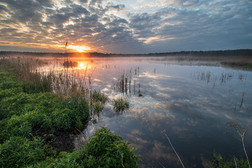 Wschód słońca nad stawem 8
