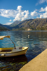 Sea mountains boat Dobrota Montenegro trip  travel summer spring nature journey