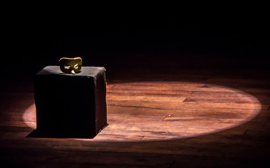 Drama theatre mask on stake
