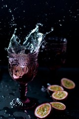 Drink ice coctail whits fruit night