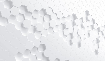 hexagon white background
