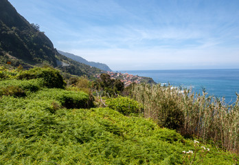 Fototapeta na wymiar View of the Northern coastline of Madeira, Portugal,