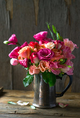 beautiful bouquet of fresh roses