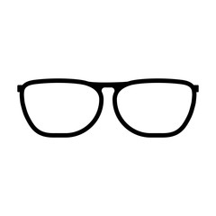 Stylish black glasses.Eyeglass frames for summer, party, beach.Decoration for the face.Vector illustration.