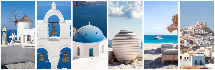 Poster greece travel background collage of images © Melinda Nagy