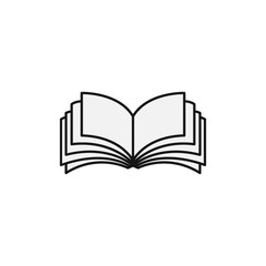 Book icon flat vector illustration. Education symbol.