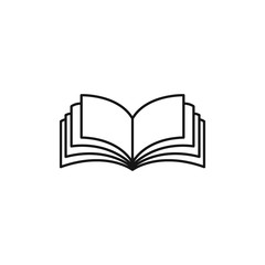 Book icon flat vector illustration. Education symbol.