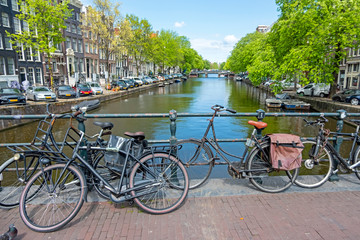 Fototapeta na wymiar City scenic from Amsterdam at the Keizersgracht in the Netherlands