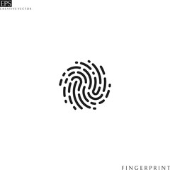 Fingerprint. Isolated icon on white background