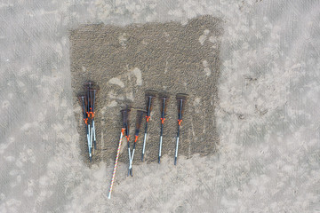 rakes in the sand