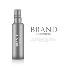 Blank realistic cosmetic bottle mockup on black for banner promotional