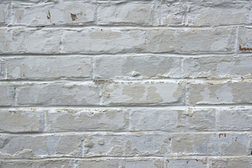 Old white brick wall