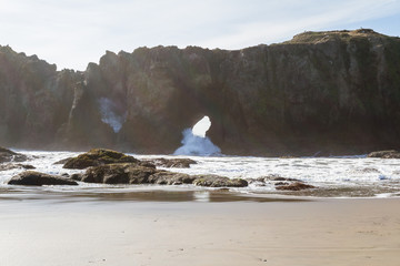 Coastal rock arch in Bandon Oregon
